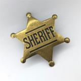 Metal Sheriff Badge Bronze Western Cowboy Badge